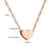 LUXUKISSKIDS Fashion Simple Heart Pendant Necklace for You Small Love Shape Stainless Steel Black Hearts Clavicle Choker Jewelry