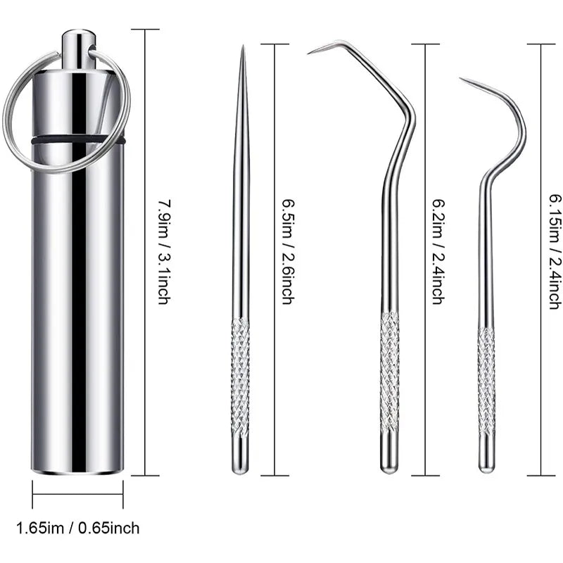 🦷✨ 💡Everyday Essentials Stainless Pocket Toothpick Set – For the Confident, Well-Cared Woman