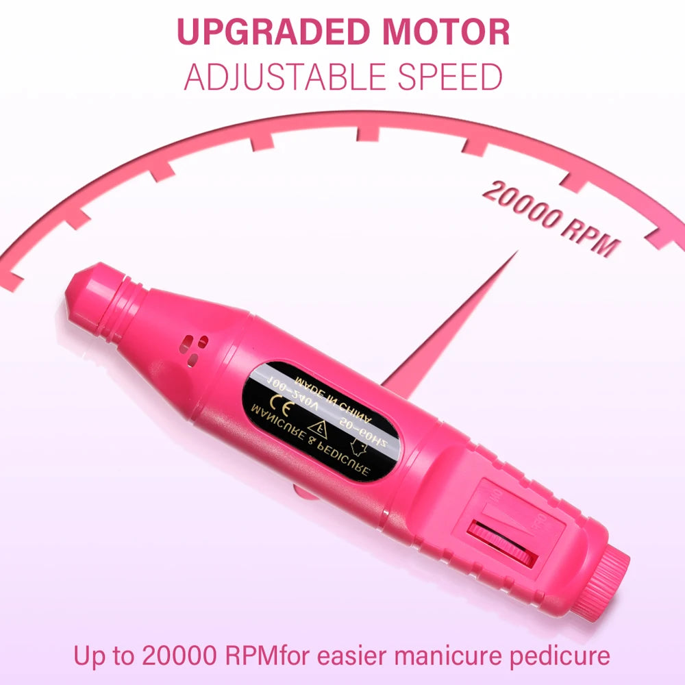 LINMANDA 6 In 1 Electric Nail Drills Kit Remove Polisher Manicure Portable Nail File Nail Drill Equipment Pen Tools Machine