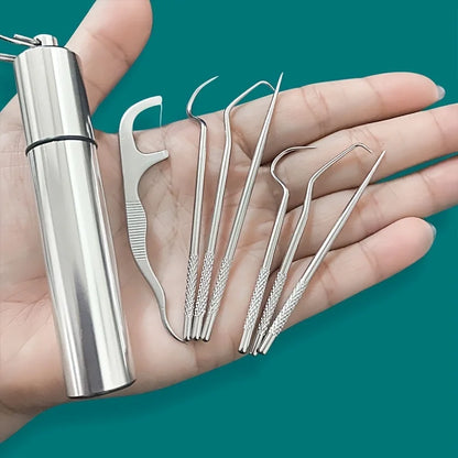 🦷✨ 💡Everyday Essentials Stainless Pocket Toothpick Set – For the Confident, Well-Cared Woman