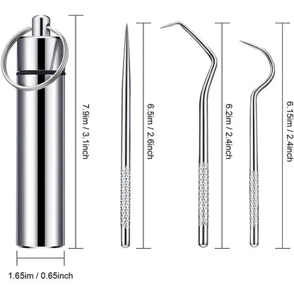 🦷✨ 💡Everyday Essentials Stainless Pocket Toothpick Set – For the Confident, Well-Cared Woman
