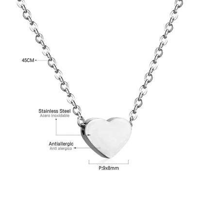 ✨ Minimalist Stainless Steel Heart Necklace ✨